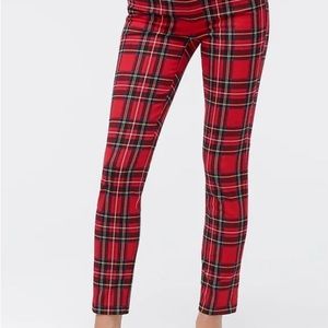 J Crew Factory Winnie tartan pant in stretch cotton size 12 NWT